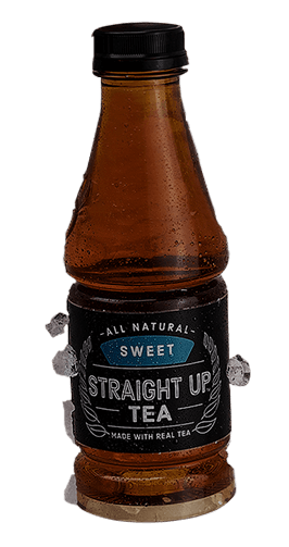 Bottle of Sweet Straight Up Tea made with real tea