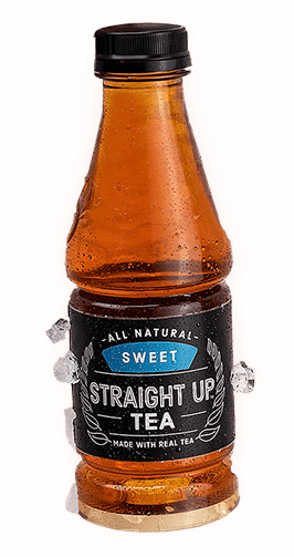 Bottle of Sweet Straight Up Tea made with real tea