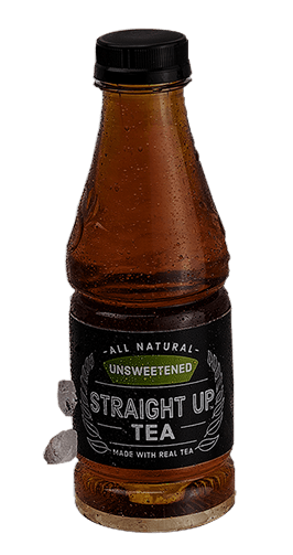 Bottle of Unsweetened Straight Up Tea made with real tea