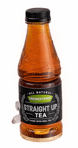 Bottle of Unsweetened Straight Up Tea made with real tea