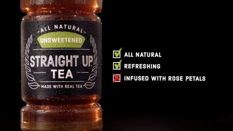 Straight Up Tea. Really Good Tea. That's It